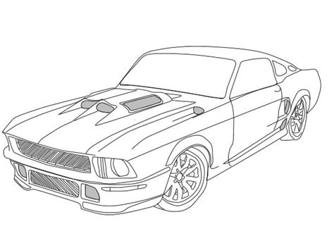 Dibujos Para Colorear De Carros Mustang Dibujos Para Colorear