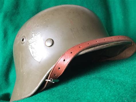 Ww2 German Helmet Quist Dn 22 Reused By The Norwegian Catawiki