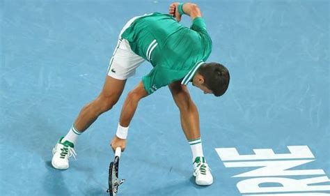 Zverev fez uma dupla falta logo em seu primeiro ponto com o saque e se colocou em apuros, mas. Australian Open 2021: Novak Djokovic explains smashing ...