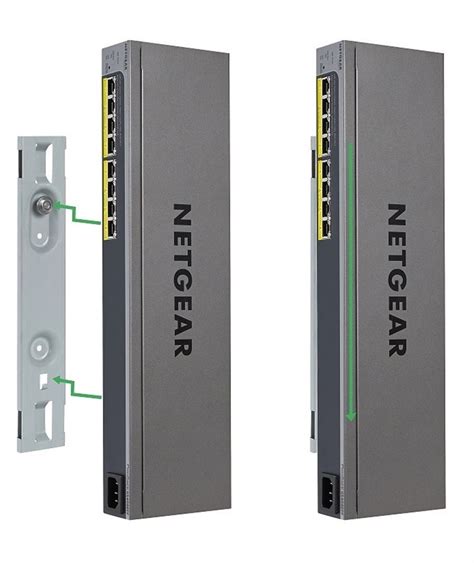 Netgear 8 Port Gigabit Web Managed Easy Mount Switch W8 Port Poepoe