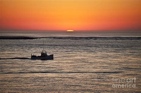 Fishing Boat At Sunrise Photograph By John Greim Fine Art America