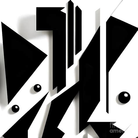 Black And White Abstract Art Painting Digital Art By Rajdeep Singh