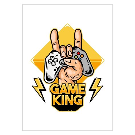 Gamer Plakat Farverig Og Med Teksten Game King 1