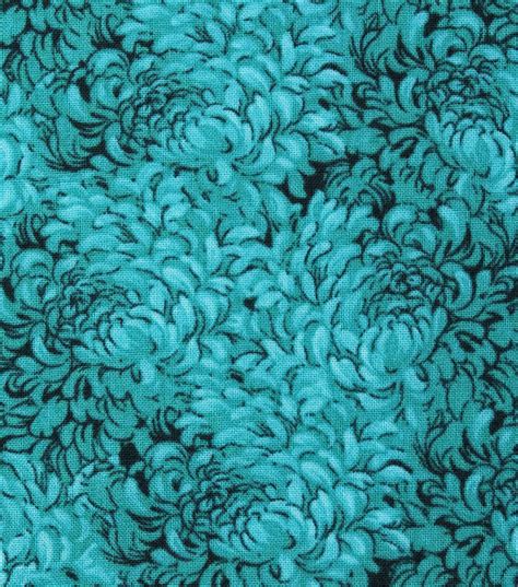 Teal Petals Packed 100 Cotton Fabric Blender By The Yard Etsy Uk