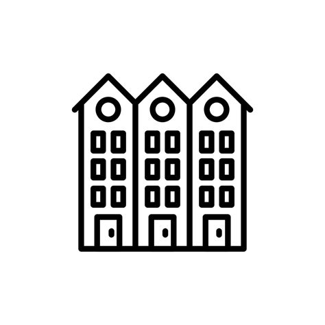 Townhouse Icon In Vector Illustration 27457332 Vector Art At Vecteezy