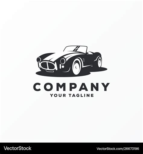 Awesome Vintage Car Logo Design Royalty Free Vector Image