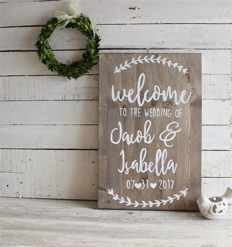 Rustic Wedding Decor Welcome Wedding Sign Welcome To Our Wedding Sign