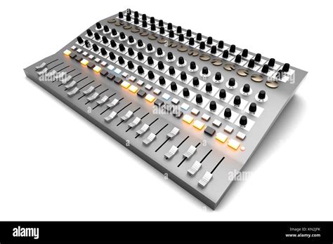 A Mixing Board 3d Rendered Illustration Stock Photo Alamy