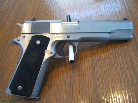 Pistols Colt 1911 Government Stainless Steel Series 80