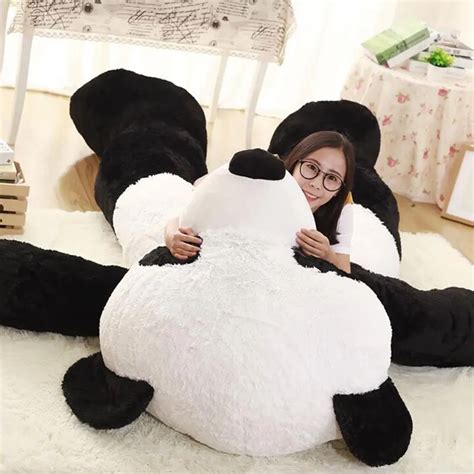 260cm Giant Oversize Panda Doll Tie Panda Stuffed Plush Panda Bear Doll