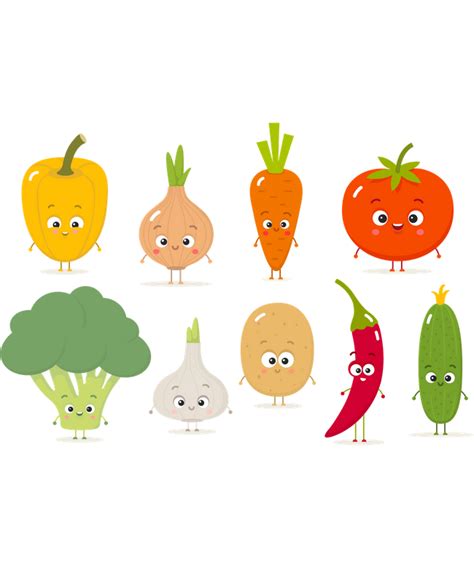 Cartoon Vegetables Art Print By Aaron H Vegetable Cartoon Vegetable