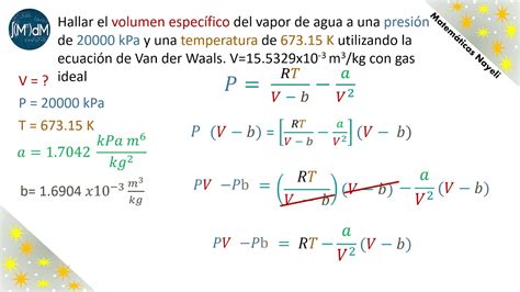 Ecuación De Van Der Waals Volumen Newton Raphson Youtube