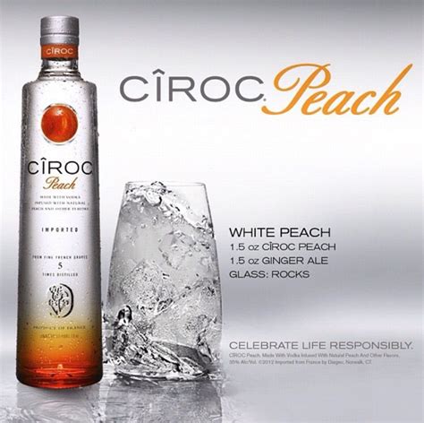 White Peach Ciroc Drinks Sangria Drink Ciroc Vodka Peach Drinks Party Drinks Alcohol