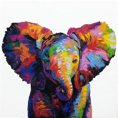 Elephant Painting Original Abstract Elephant Painting Painting On