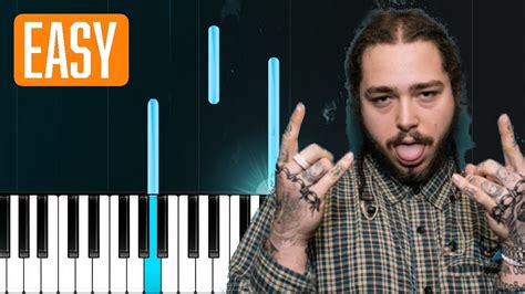 Post Malone Better Now 100 Easy Piano Tutorial Youtube