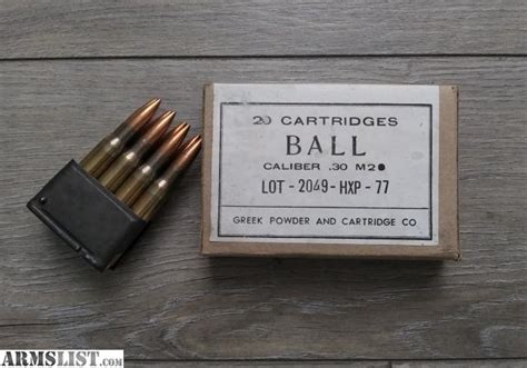 Armslist For Saletrade Greek M2 Ball M1 Garand Ammo 200rds