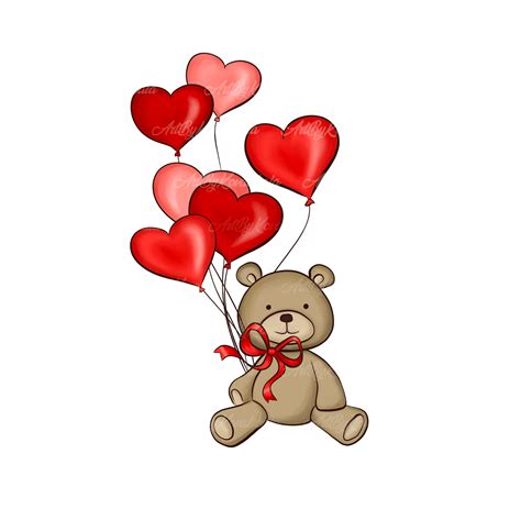 Teddy Bear Png Valentines Day Clipart Teddy Bear Clipart Etsy