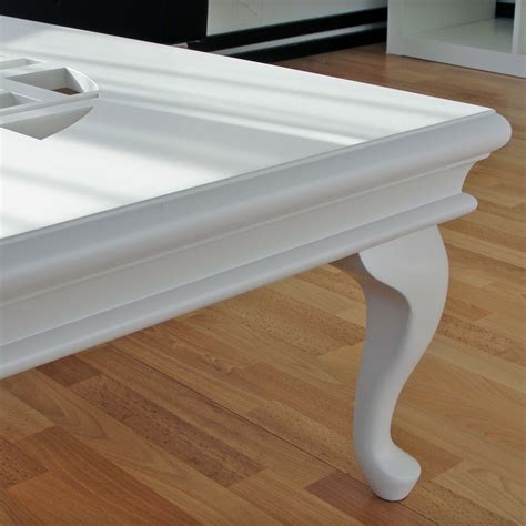 White washed & black upholstery color: Classic White Lacquer // Square Coffee Table - MSTRF ...