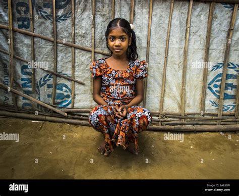 Sittwe Rakhine Myanmar 7th Nov 2014 A Rohingya Muslim Girl In