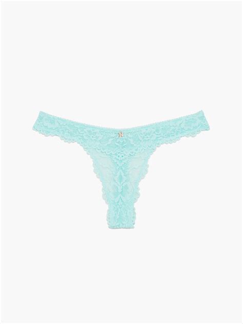 Floral Lace Thong Panty In Blue Savage X Fenty