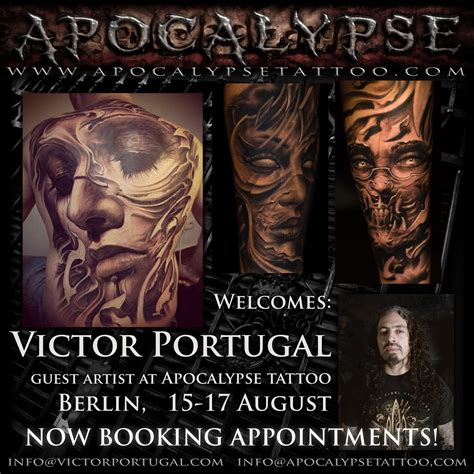 Victor Portugal Guest Spot August 15 17 2019 — Apocalypse Tattoo