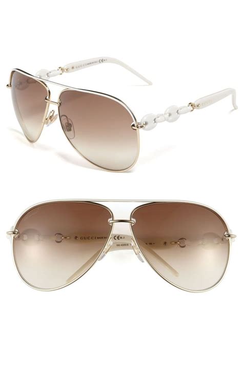 Free Shipping And Returns On Gucci Marina Chain 63mm Aviator Sunglasses At