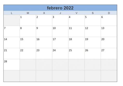 Calendario 2022 Mensual Para Imprimir Pdf Zona De Informaci N