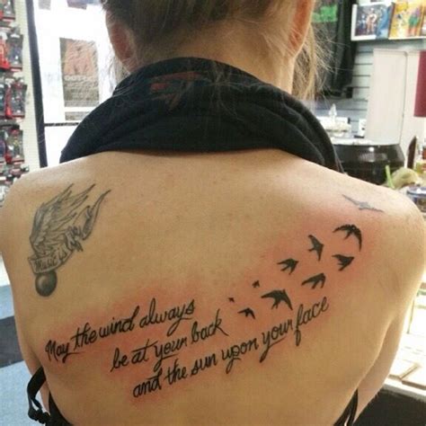 And may the wings of destiny carry you aloft to dance with the stars. *may the wind always be at your back and the sun upon your face* | Back tattoo, Tattoo quotes ...