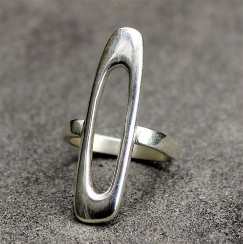 Sterling Silver Ring Modern Sterling Silver Ring Mod Metal Etsy