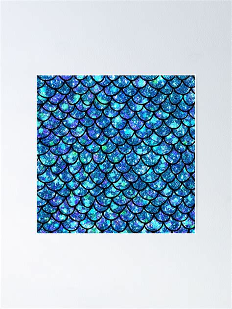 Magical Sparkly Mermaid Scales Poster By Maryedenoa Redbubble