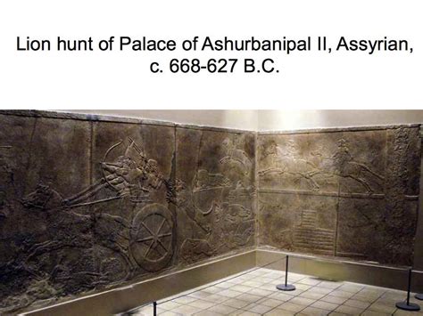 Lion Hunt Of Palace Of Ashurbanipal II Assyrian C 668 627 B C