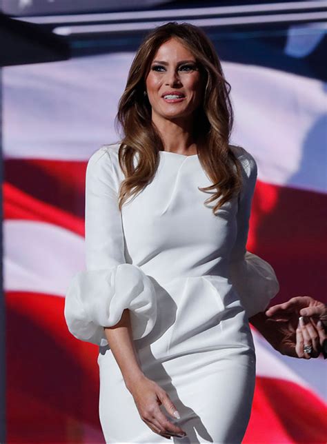 Melania Trump’s Dress At Rnc She Stuns In A Gorgeous White Roksanda Outfit Hollywood Life