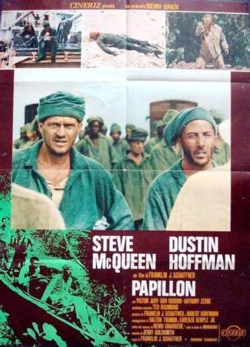 PAPILLON Italian 1F Movie Poster 27x38 DUSTIN HOFFMAN STEVE McQUEEN