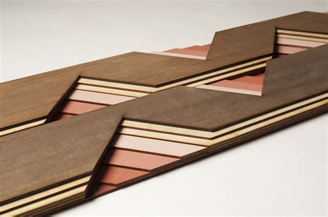 Atelier Anthony Roussel Étagé Colour Wood Tile Collection 01 Walnut And Birch Wood Wood