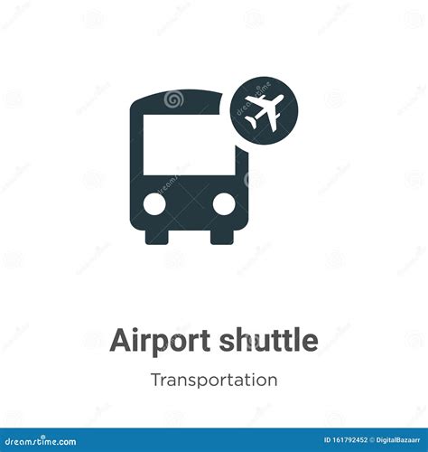 Airport Shuttle Vector Icon On White Background Flat Vector Airport