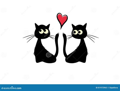 Cats In Love Vector Cartoon Illustration 84769118