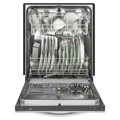 Side by side refrigerator with adjustable door bins and spill saver shelves, and a tall tub undercounter dishwasher. Shop Whirlpool Gold 24-in Built-In Dishwasher with ...