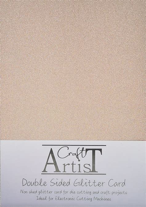 Buy Craft Artist A4 Double Sided Glitter Card Rose Gold 250gsm