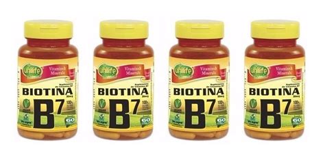 Biotina Vitamina B7 Total 240 Cápsulas 500mg 4 Unidades