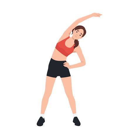 Woman Doing Arm Stretching Exercise 20772427 Vector Art At Vecteezy