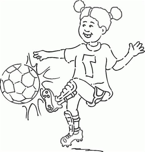 Soccer Girl Coloring Page At Free