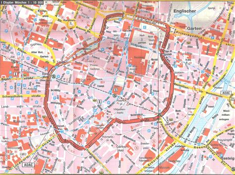 Detailed Tourist Map Of Munich City Munich Detailed T