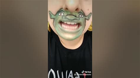 Tik Tok Pintura Facial E Dublando Shrek Youtube