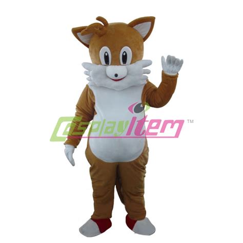 Customized New Sonic Hedgehog Mascot Costume Miles Tails Prower Sonic