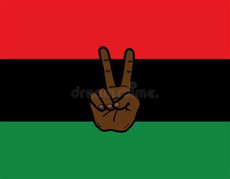 Pan African Flag Juneteenth Black Freedom Liberation Stock Illustration
