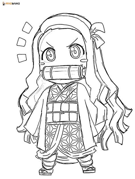 Anime Nezuko Kamado Coloring Pages Nezuko Coloring Pages Coloring