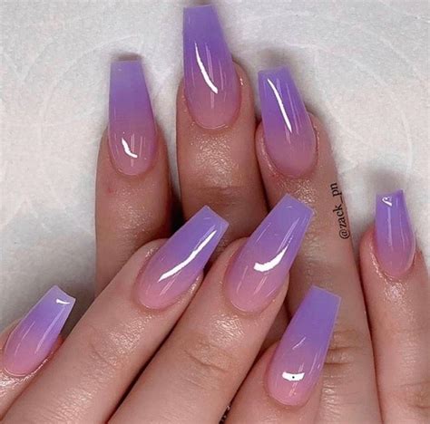 Lavender Purple Ombre Nails The Fshn