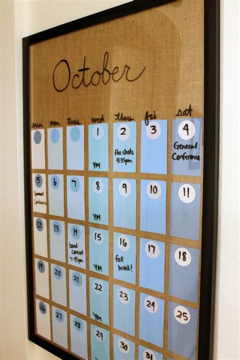 Make A Reusable Dry Erase Calendar From A Simple Poster Frame And Paint