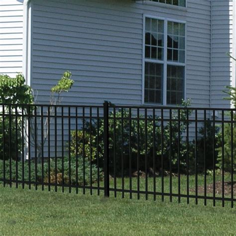 Freedom Actual Ft X Ft Standard New Haven Black Aluminum Decorative Fence Panel At