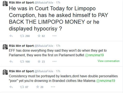 Fra wikipedia, den gratis encyklopædi. Mbalula, Malema and the Louis Vuitton belt